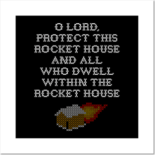 Rocket House Cross Stitch Posters and Art